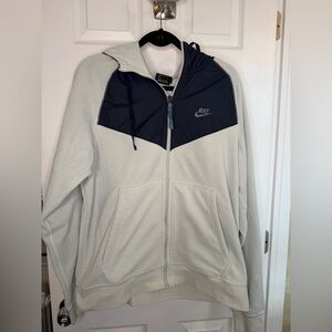 Nike Navy and Light Blue Zip-Up Jacket
